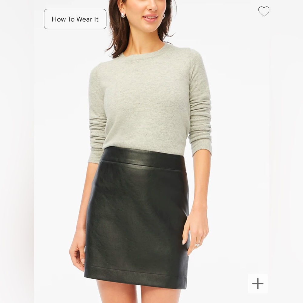 Faux Leather J. Crew A line Mini Skirt Size 4